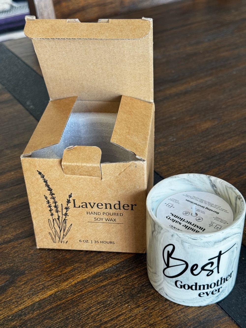 Hand poured lavender soy wax candle